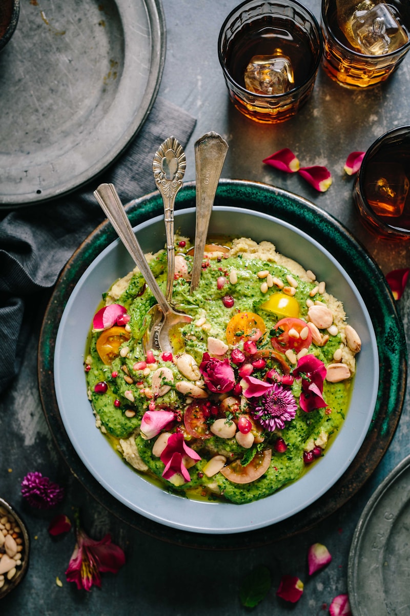 top view salad with guacamole The Moldy Food Trap